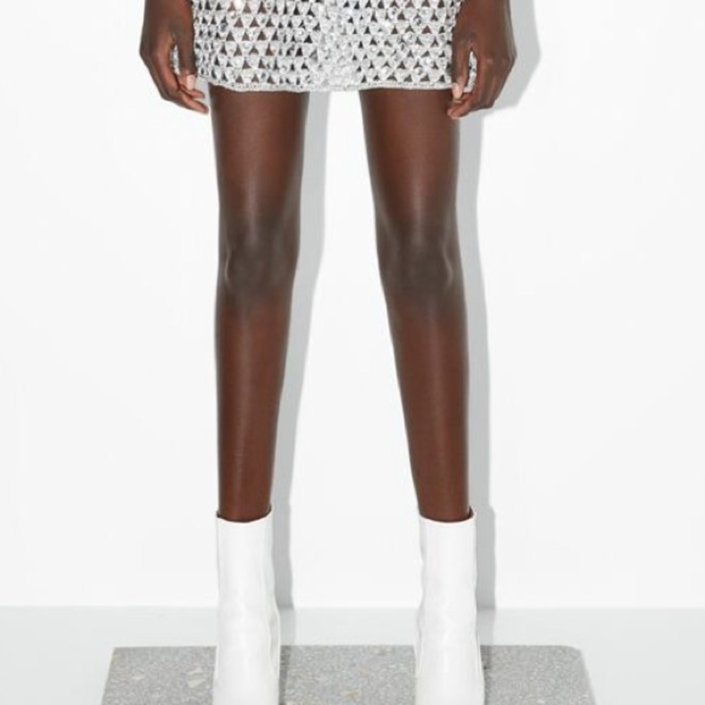 ZARA LEATHER HIGH HEEL ANKLE BOOTS WITH FI… - Picture 5 of 7